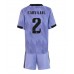 Billige Real Madrid Daniel Carvajal #2 Bortetrøye Barn 2022-23 Kortermet (+ korte bukser)